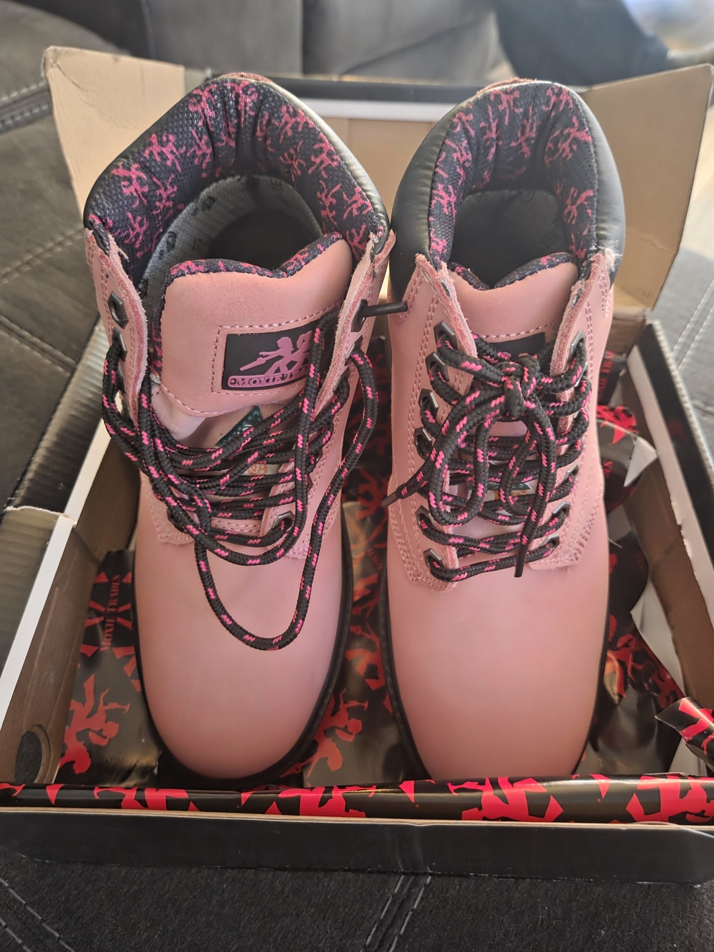 Moxie Pink Women's Lace-Up Work/Outdoor  Steel Toe Work Boots